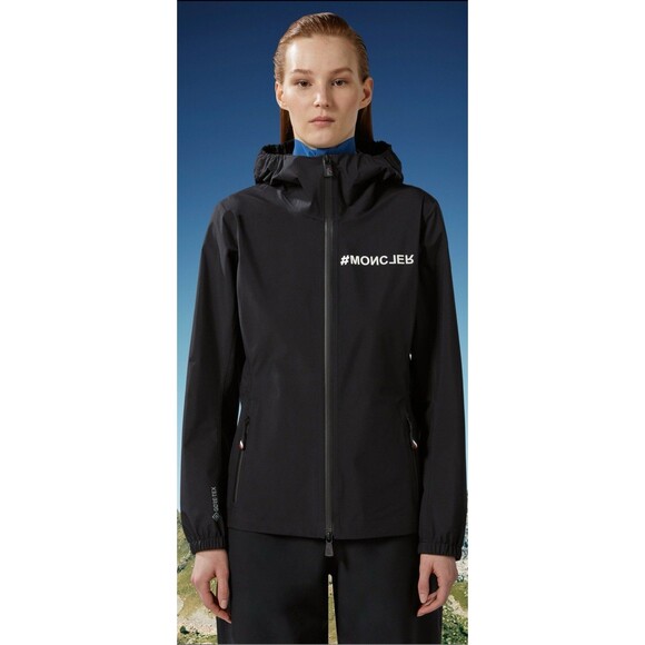 Moncler Grenoble Valles Jacket Women’s Size 2 US 6 Black GORE-TEX Hooded NWT - Picture 3 of 11